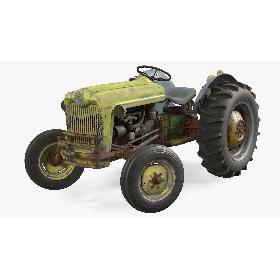 Old Vintage Tractor Rigged model